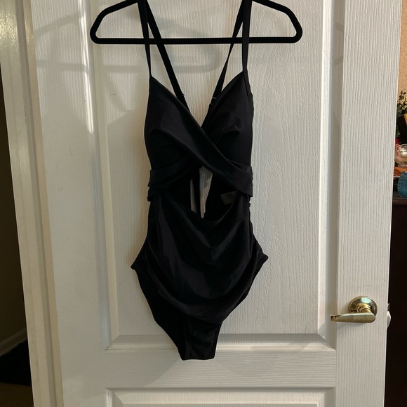 Other - Eomenie Swimsuit Woman Size Large Ruched Tummy Control Slimming One Piece Black